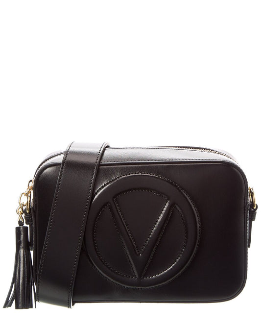 Valentino By Mario Valentino Babette Broderie Leather Crossbody ONE SIZE Black