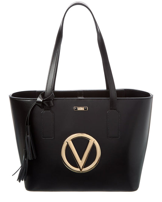 Valentino By Mario Valentino Prince Forever Leather Tote ONE SIZE Black