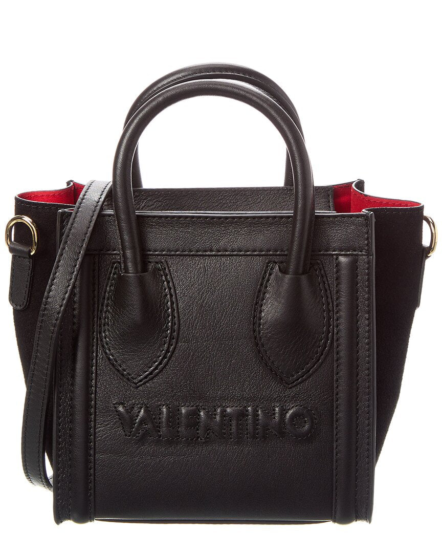Valentino By Mario Valentino Eva Embossed Leather Tote ONE SIZE Black