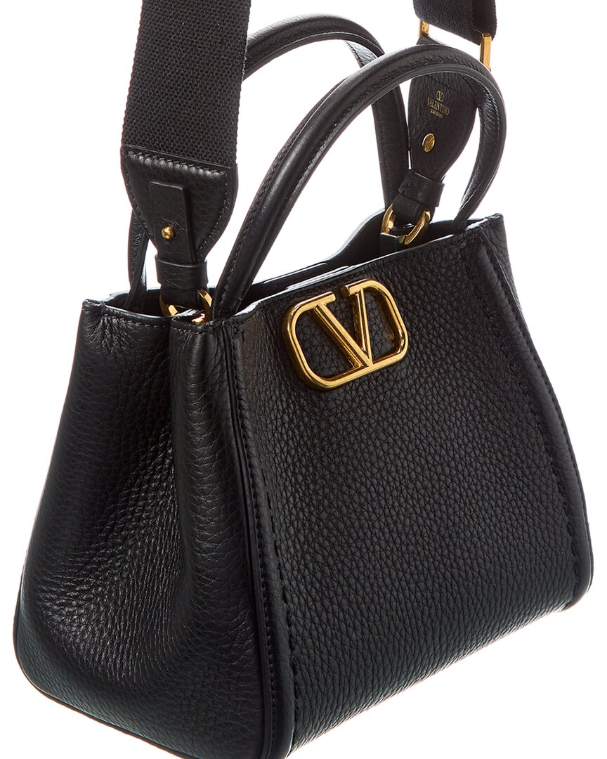 Valentino Vlogo Small Leather Tote