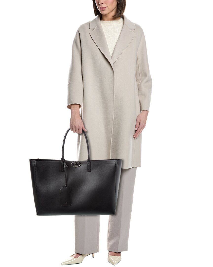 Valentino Vlogo East/West Leather Tote