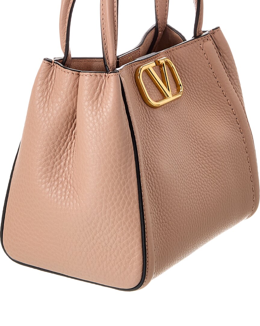 Valentino Vlogo Small Leather Tote