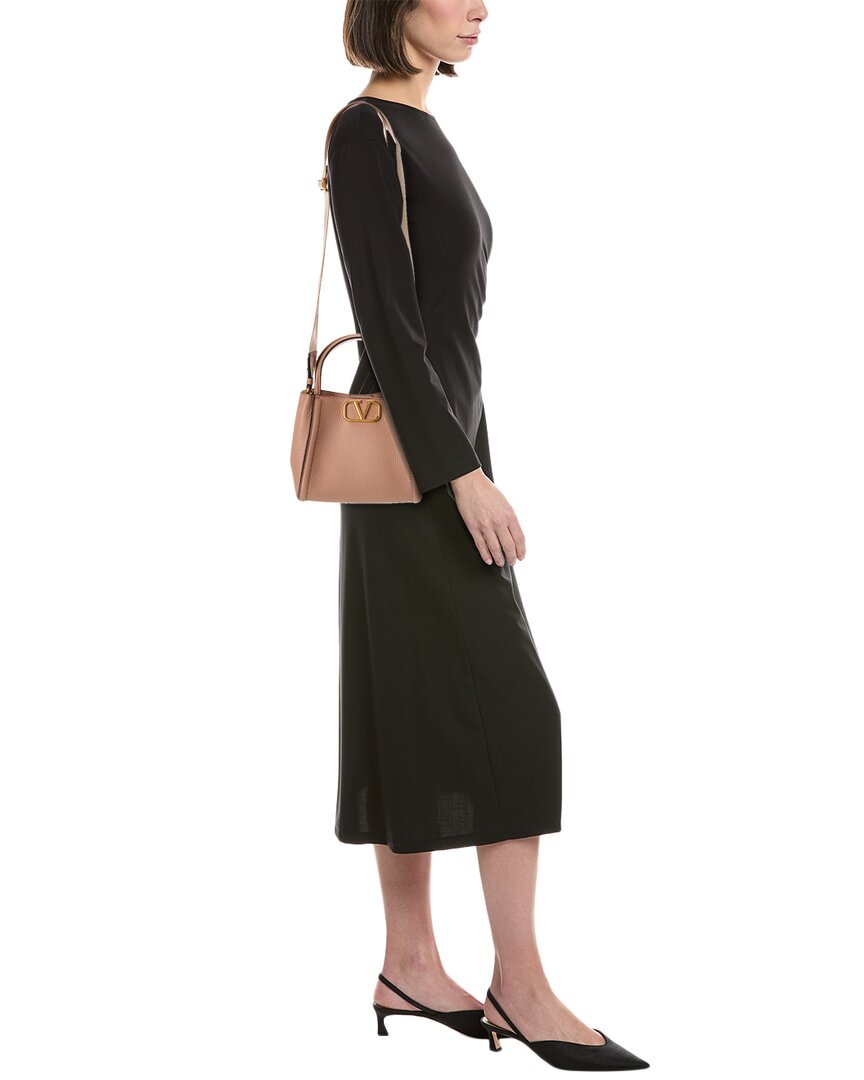 Valentino Vlogo Small Leather Tote