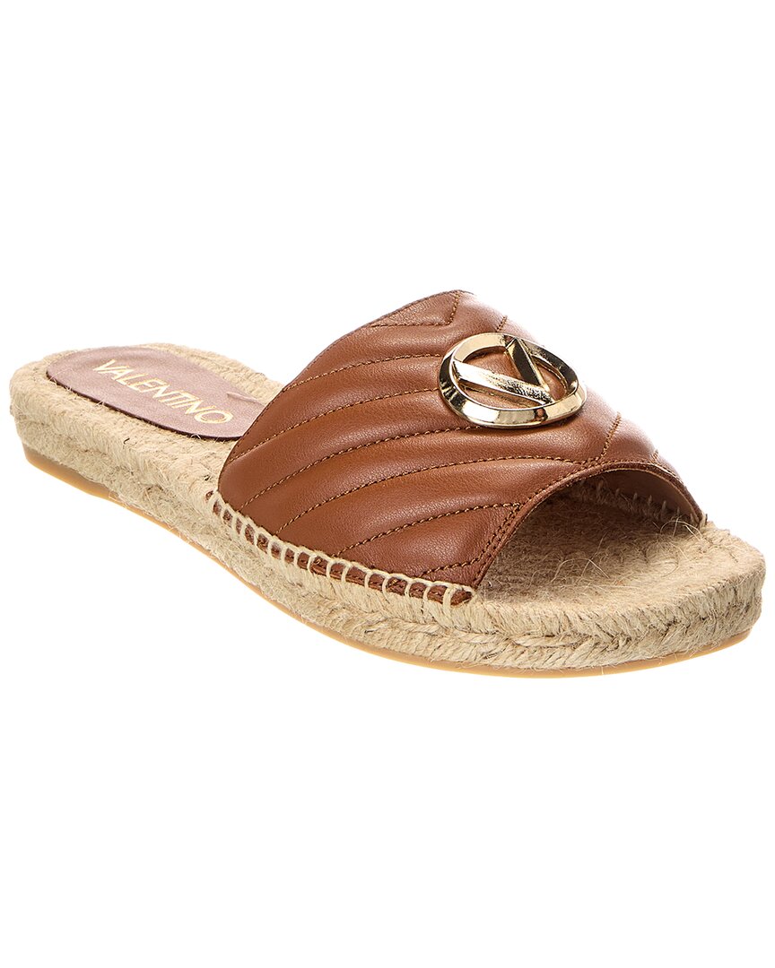 Valentino By Mario Valentino Clavel Leather Sandal Brown Multi