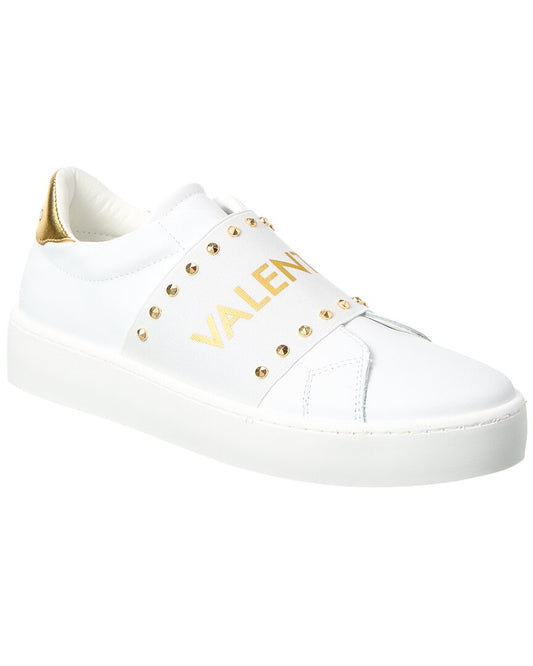 Valentino By Mario Valentino Maya Studs Leather Sneaker White