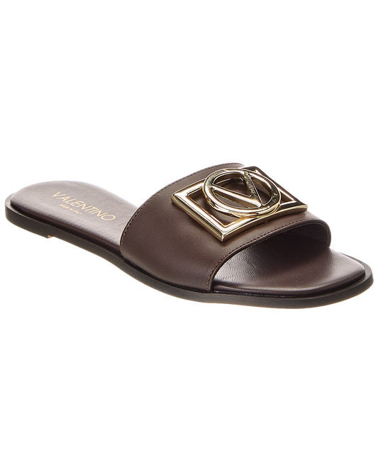 Valentino By Mario Valentino Mia Leather Sandal Brown Multi