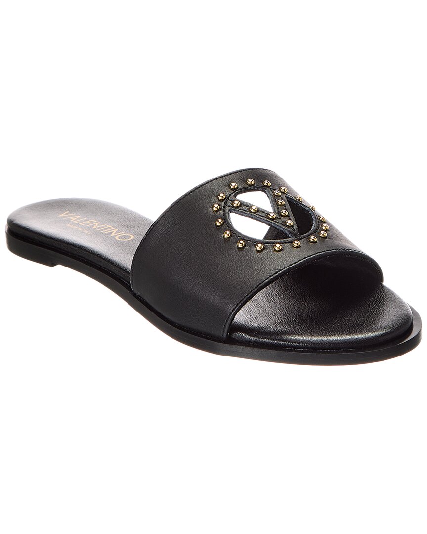 Valentino By Mario Valentino Bucola Leather Sandal Black