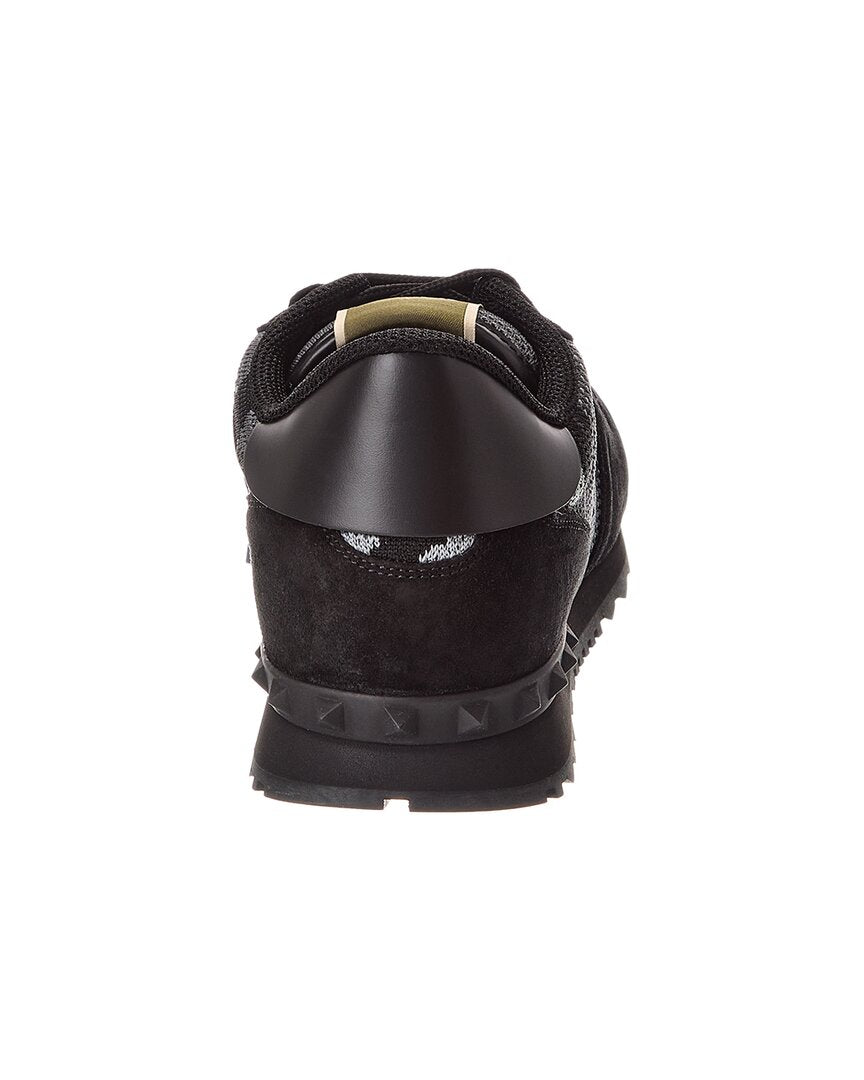 Valentino Rockrunner Knit & Suede Sneaker