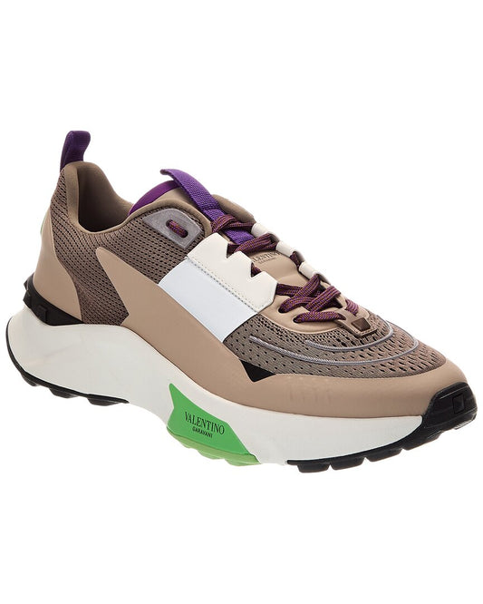 Valentino True Act Panelled Sneaker Brown Multi