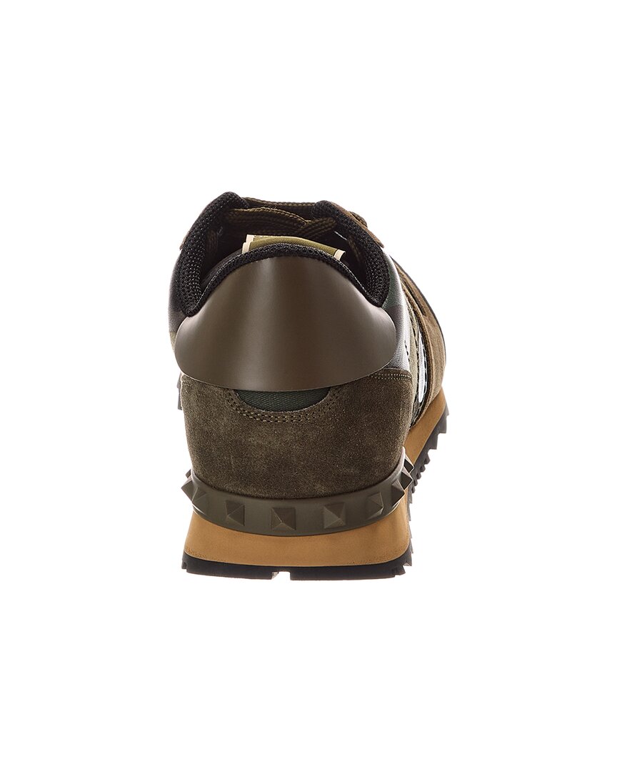 Valentino Rockrunner Canvas & Leather Sneaker