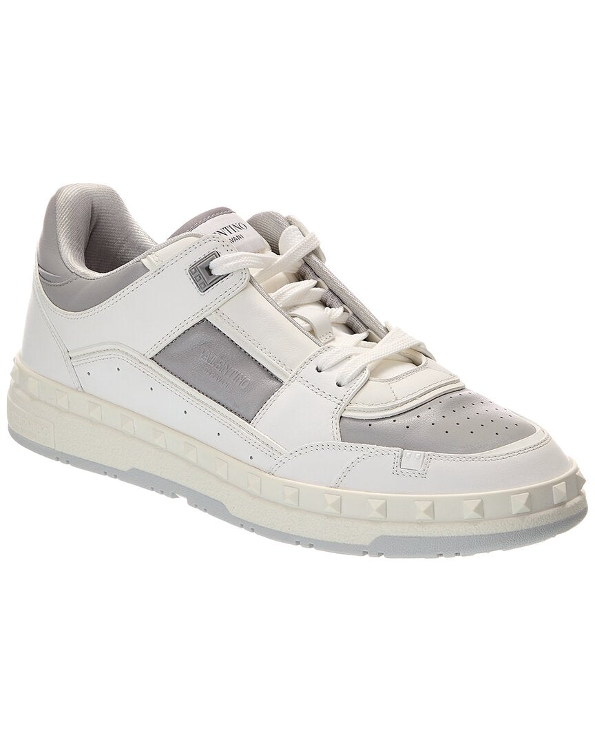 Valentino Freedots Leather Sneaker White