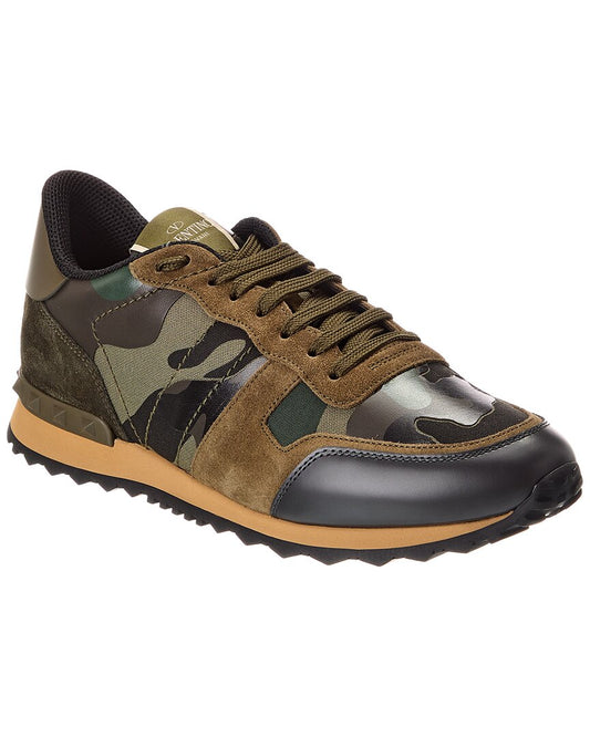 Valentino Rockrunner Canvas & Leather Sneaker Multi