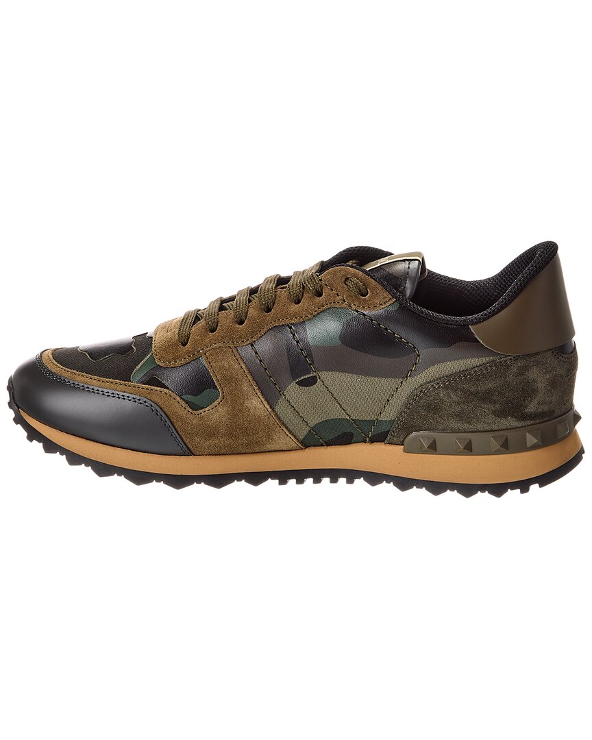 Valentino Rockrunner Canvas & Leather Sneaker