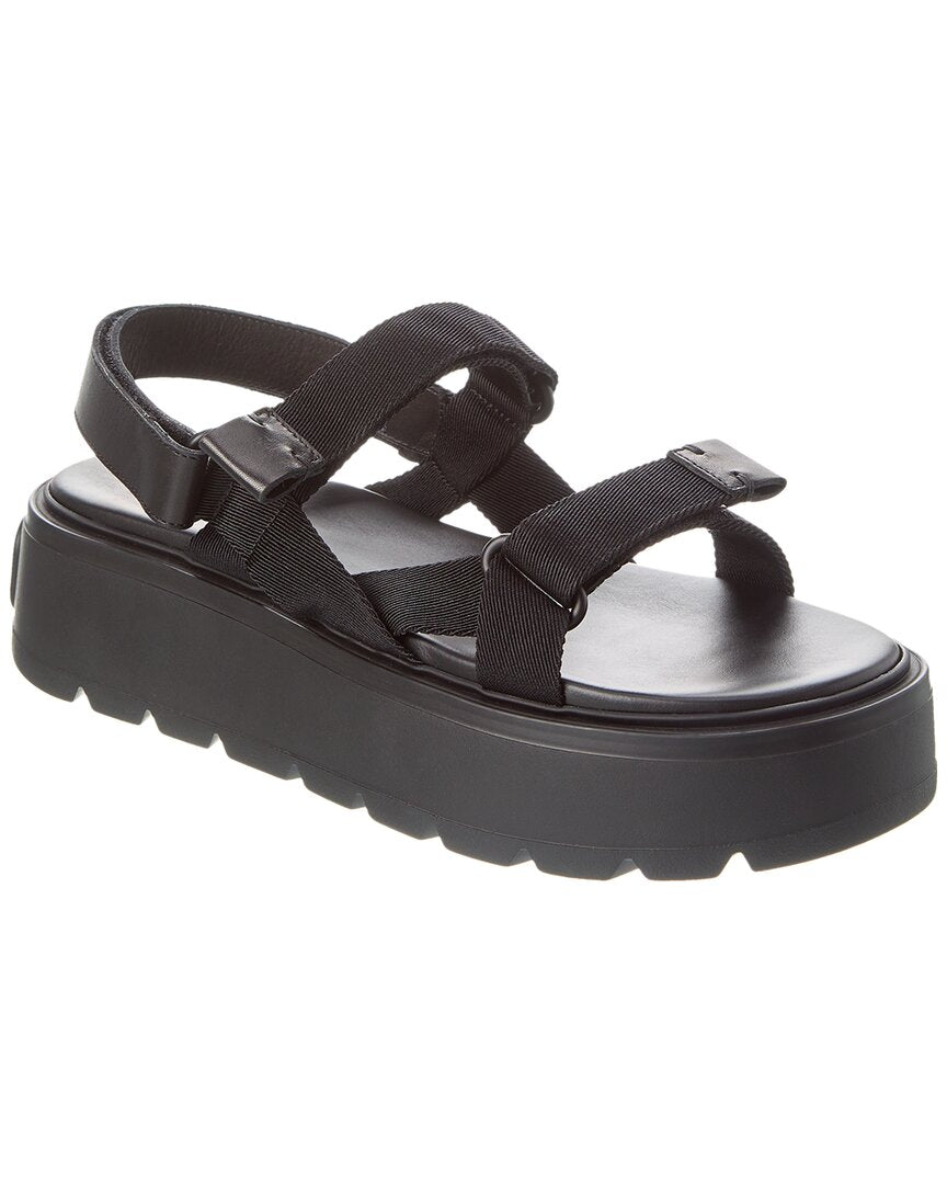Valentino Leather Platform Sandal Black