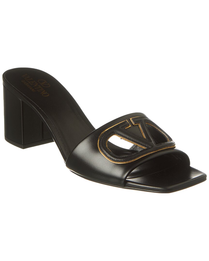 Valentino Vlogo 60 Leather Sandal Black