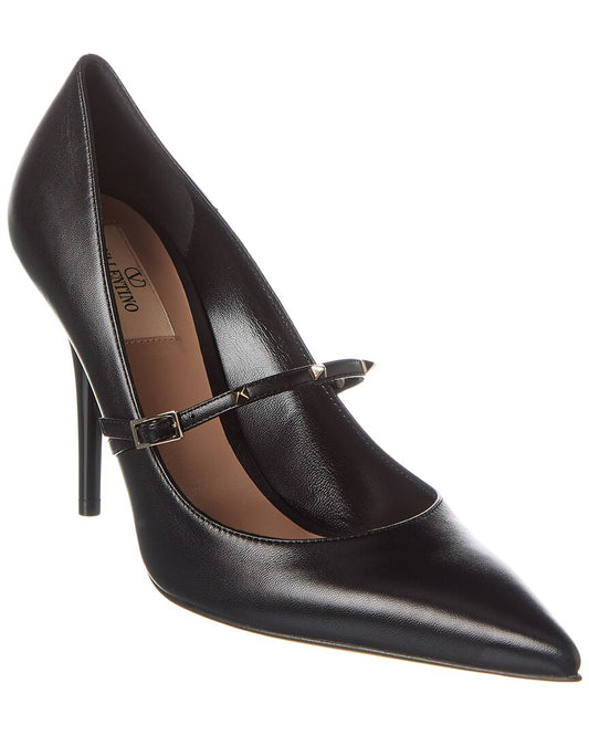 Valentino Rockstud 100 Leather Pump Black