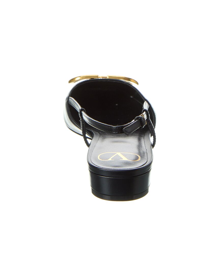 Valentino Vlogo Leather Slingback Flat