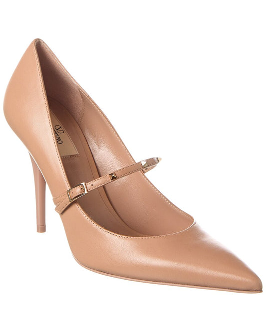 Valentino Rockstud 100 Leather Pump Pink