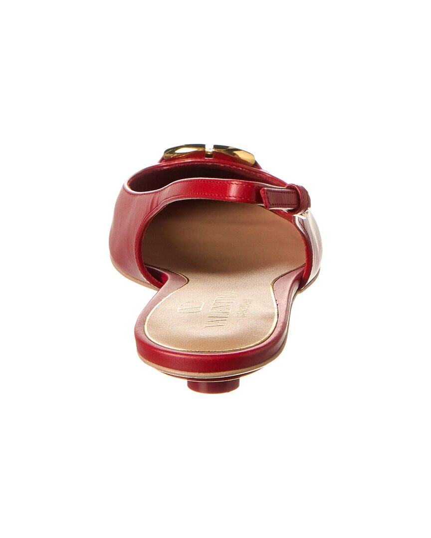 Valentino Vlogo Signature Leather Slingback Pump