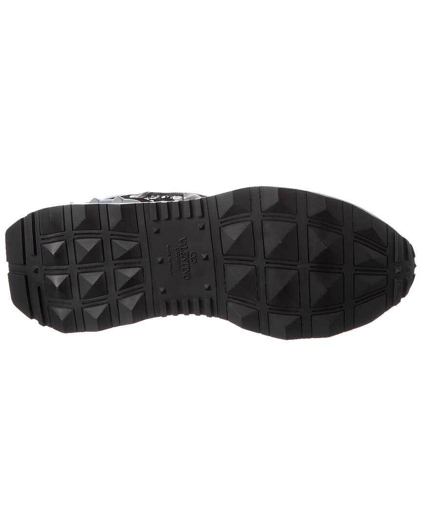 Valentino Vlogo Signature Lace & Suede Sneaker