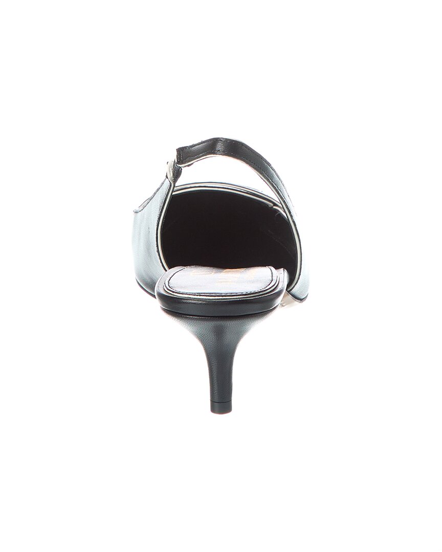 Valentino Capretto 50 Bicolor Leather Loafer Slingback Pump