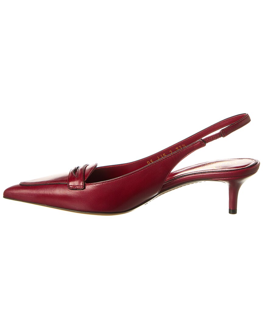 Valentino Capretto 50 Bicolor Leather Loafer Slingback Pump
