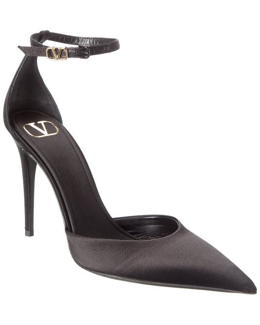Valentino Vlogo 100 Satin Pump Black