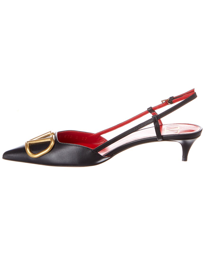 Valentino Vlogo 40 Leather Slingback Pump