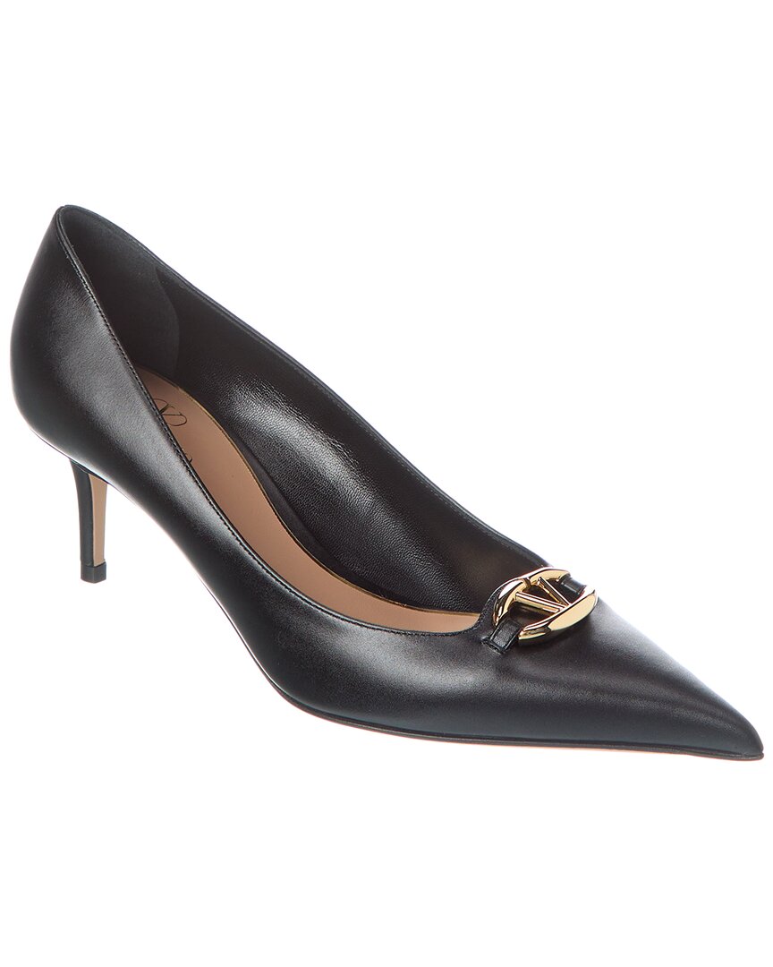 Valentino Vlogo 60 Leather Pump Black