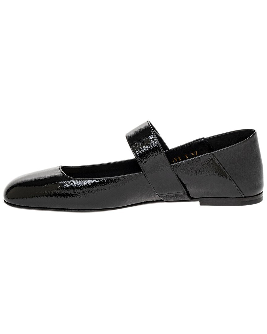 Valentino Vlogo Mary Jane Leather Ballerina Flat