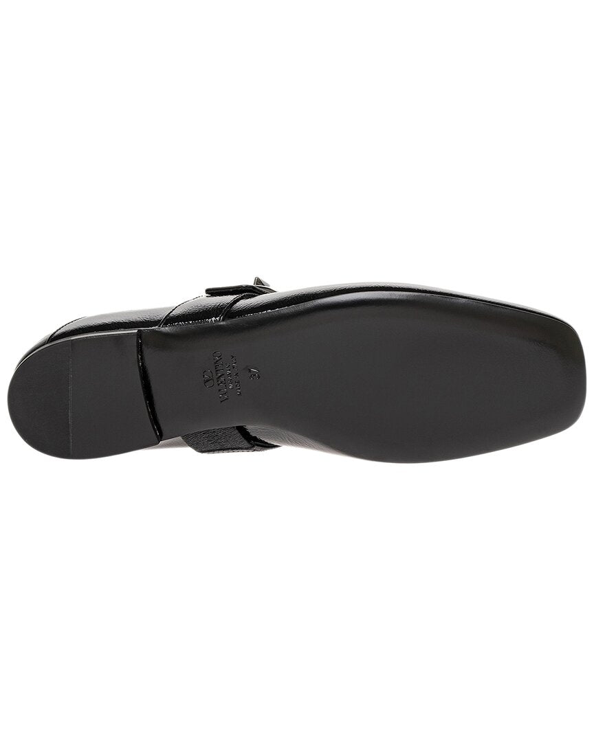 Valentino Vlogo Mary Jane Leather Ballerina Flat