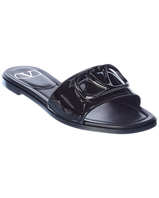 Valentino Vlogo Signature Patent Sandal Black
