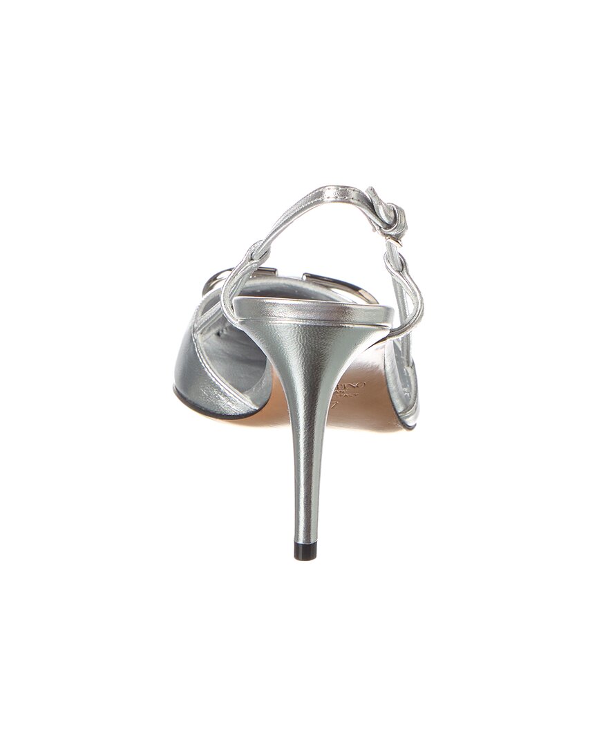 Valentino Vlogo 80 Leather Slingback Pump