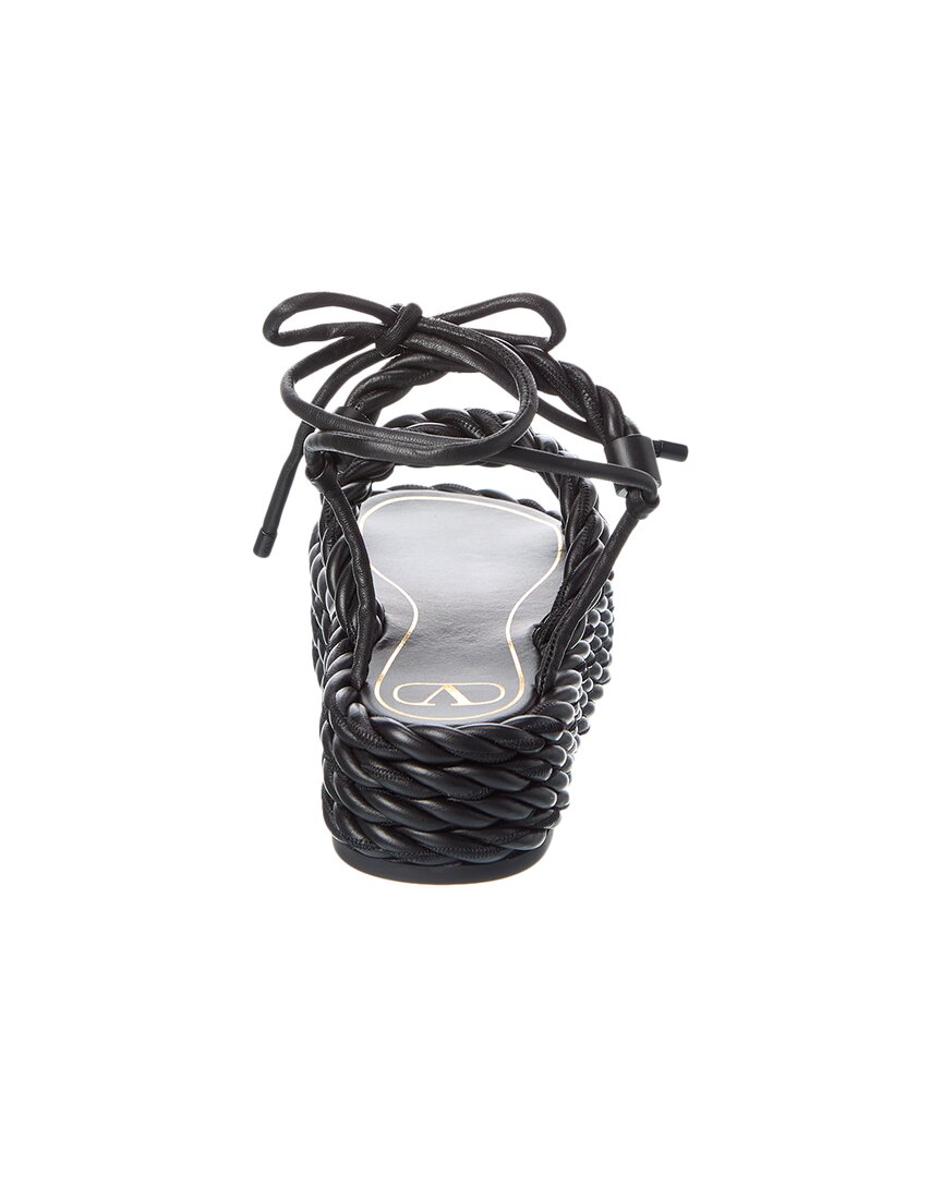 Valentino 50 Leather Platform Sandal