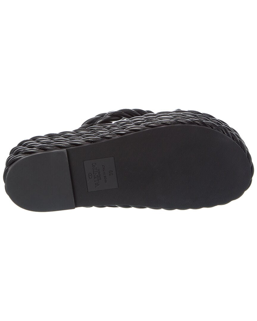 Valentino 50 Leather Platform Sandal