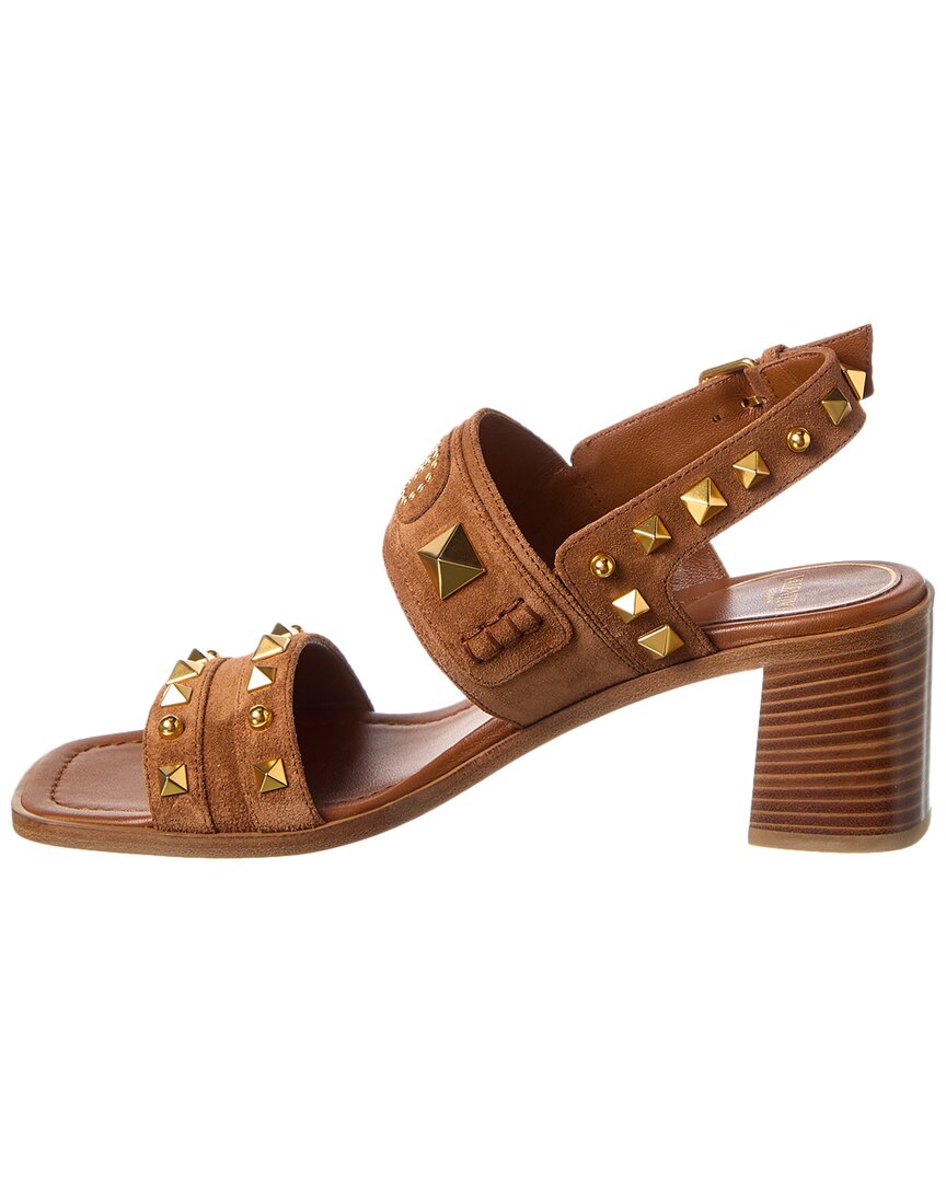 Valentino Vlogo Rockstud 60 Suede Sandal