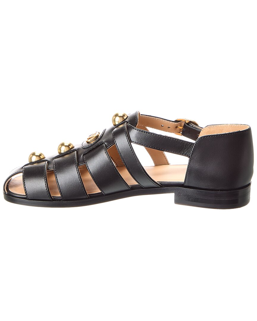 Valentino Vlogo Leather Sandal