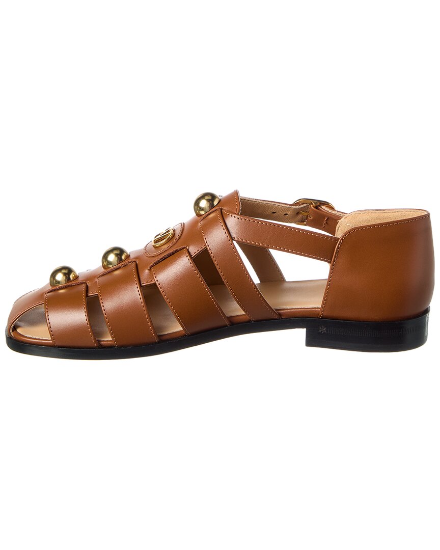 Valentino Vlogo Signature Leather Sandal