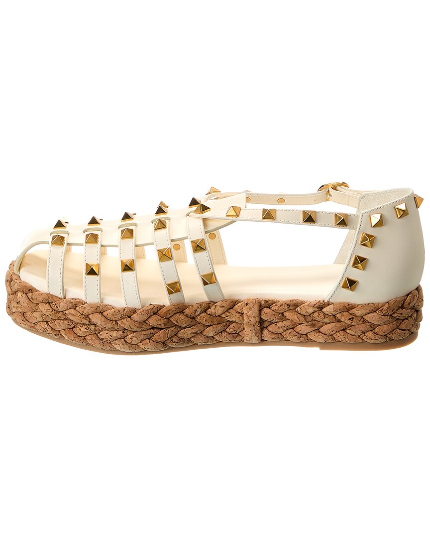 Valentino Rockstud 30 Leather Platform Sandal