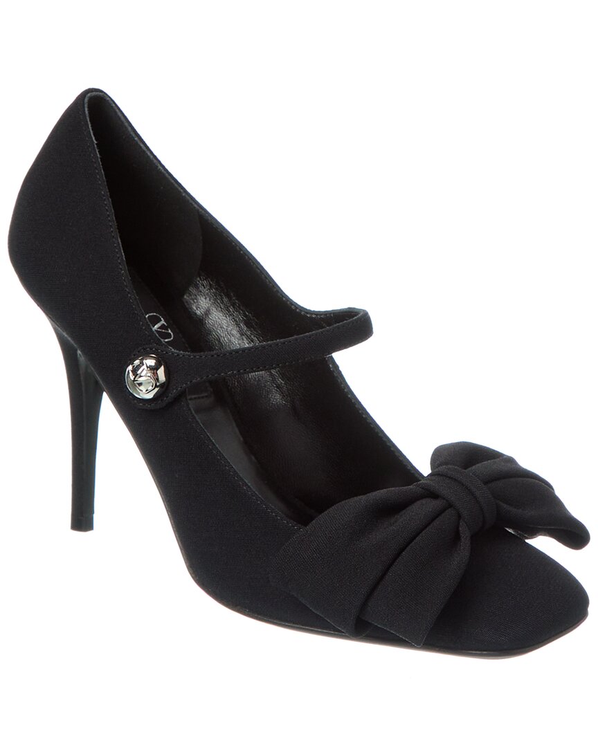 Valentino Mary Jane 100 Canvas Pump 37 Black