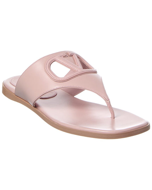 Valentino Vlogo Signature Leather Sandal Pink