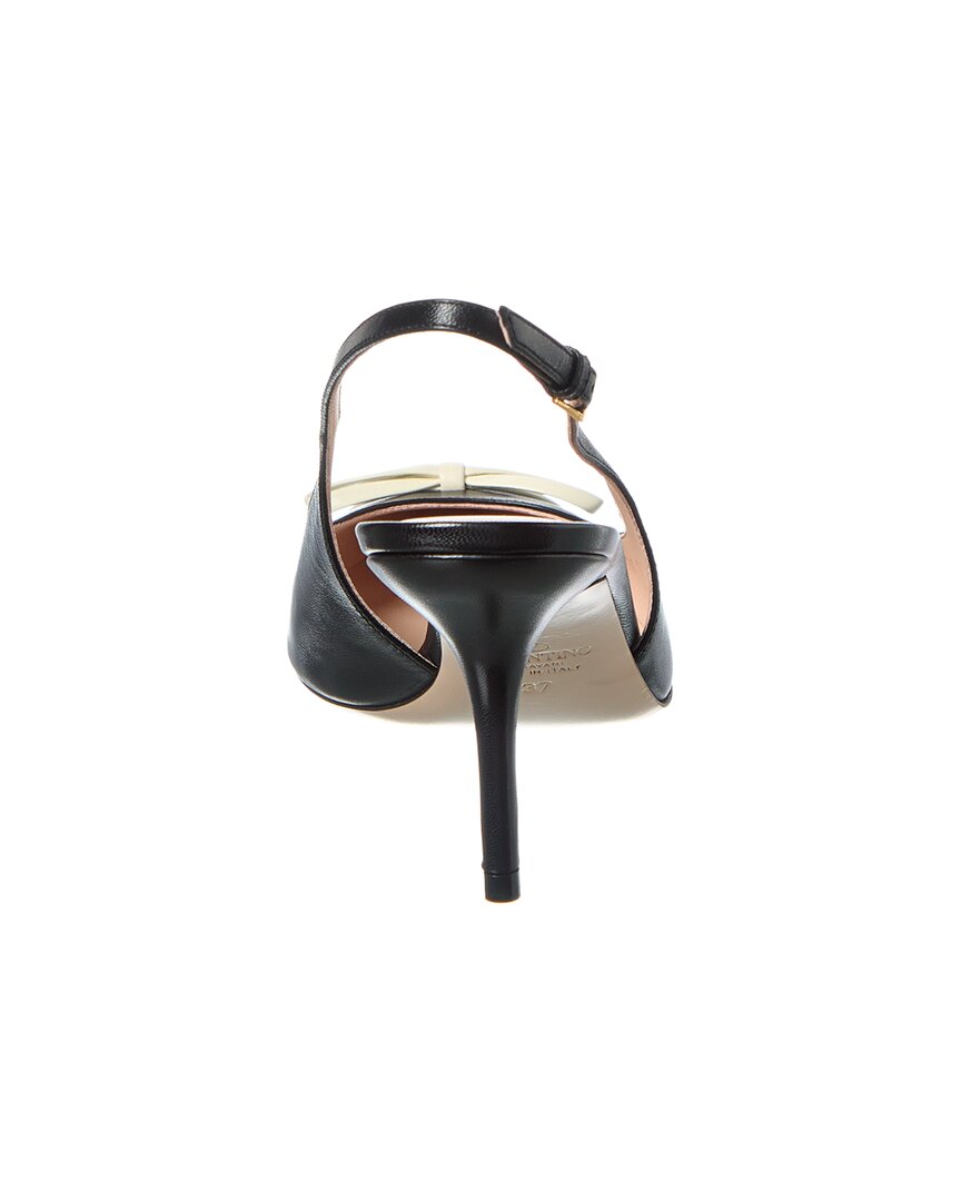 Valentino Bow 90 Leather Slingback Pump