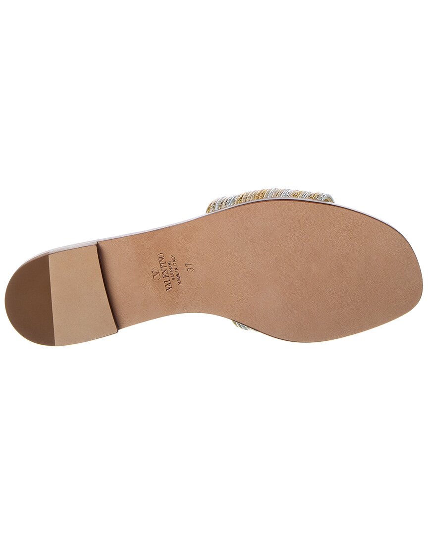 Valentino Vlogo Leather Sandal