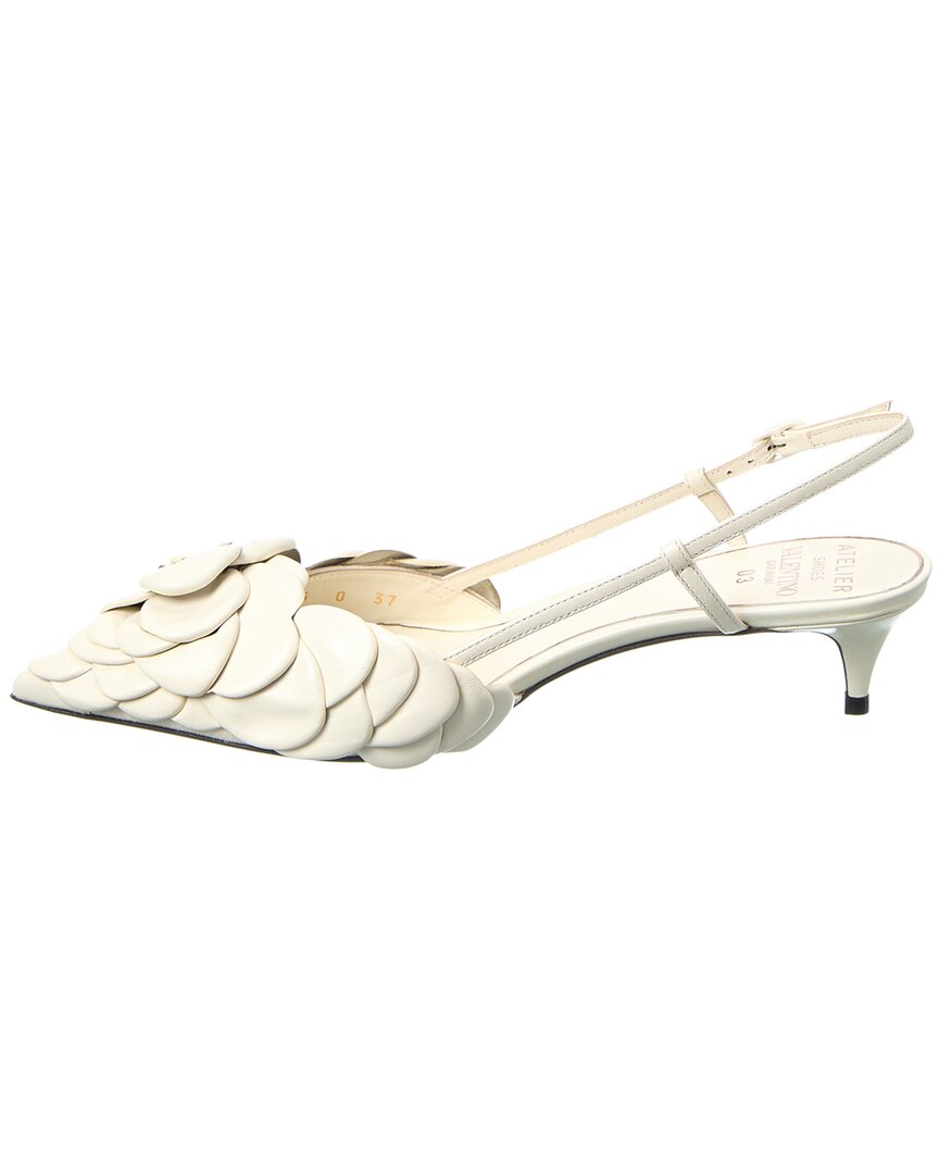 Valentino Atelier 03 Rose Edition 40 Leather Slingback Pump