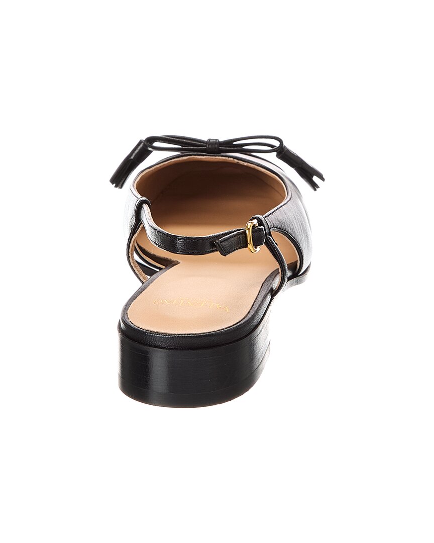 Valentino Valet Du Roi Leather Slingback Ballerina Flat