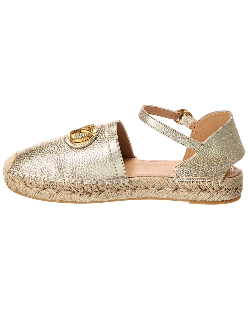 Valentino Vlogo Signature Grainy Leather Espadrille