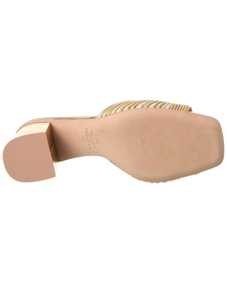 Valentino Vlogo Signature 60 Woven & Leather Sandal