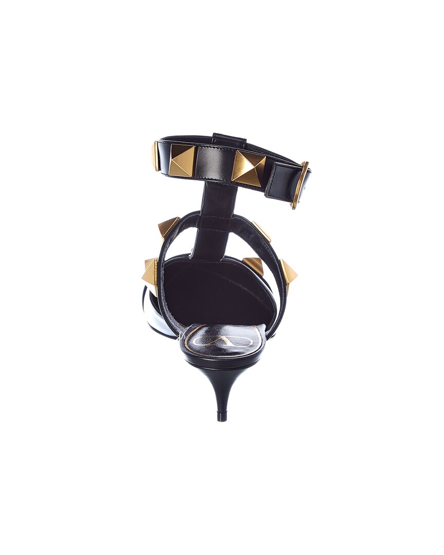Valentino Roman Stud 40 Leather Ankle Strap Pump