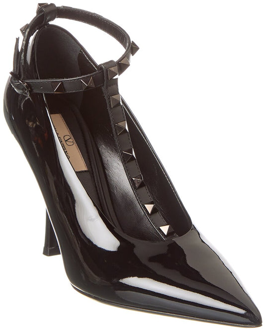 Valentino Rockstud 100 Patent Pump Black