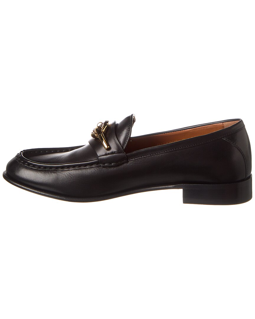 Valentino Vlogo Leather Loafer